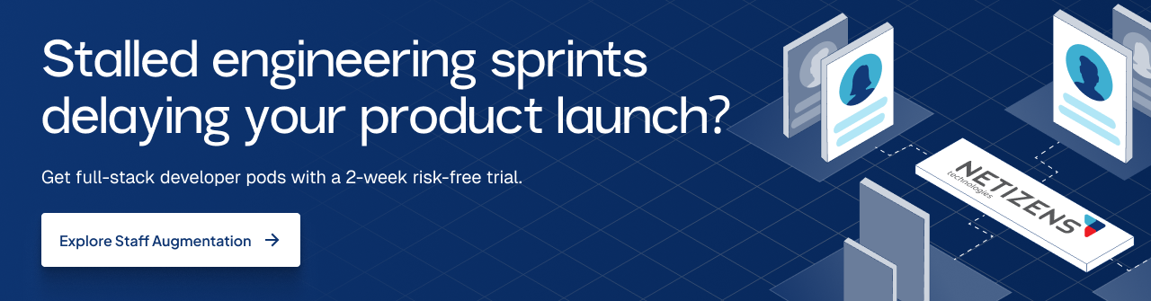 Staff augmentation services with full-stack developer pods to accelerate product launches